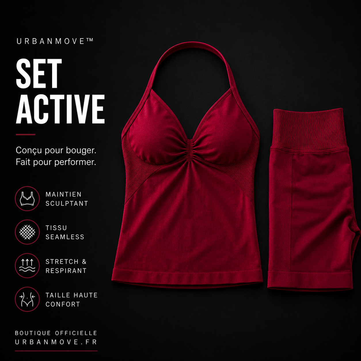 Ensemble fitness femme sculptant premium | UrbanMove™ SculptFit Active Set