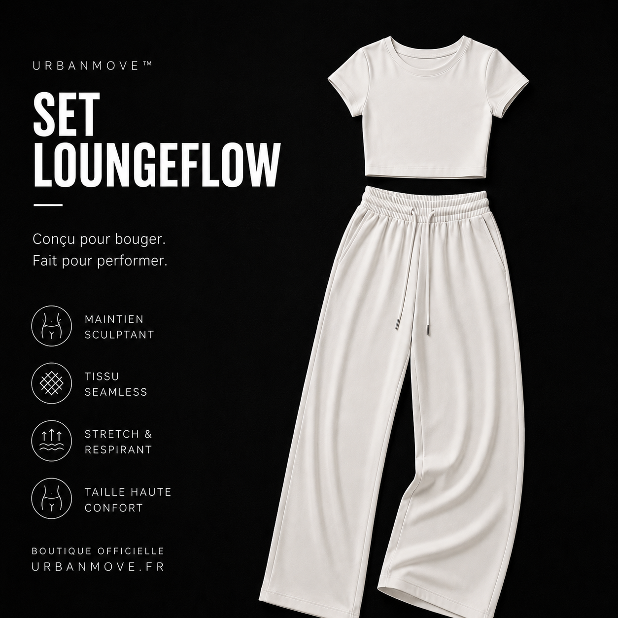 Ensemble loungewear femme premium | UrbanMove™ LoungeFlow Set