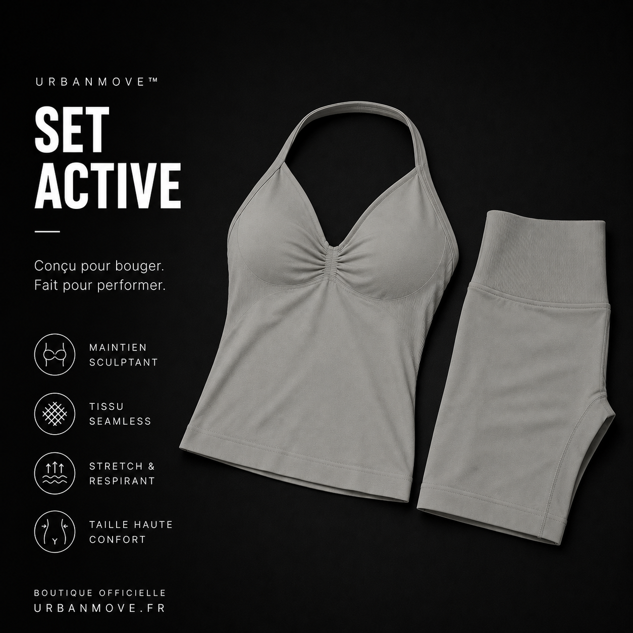 Ensemble fitness femme sculptant premium | UrbanMove™ SculptFit Active Set