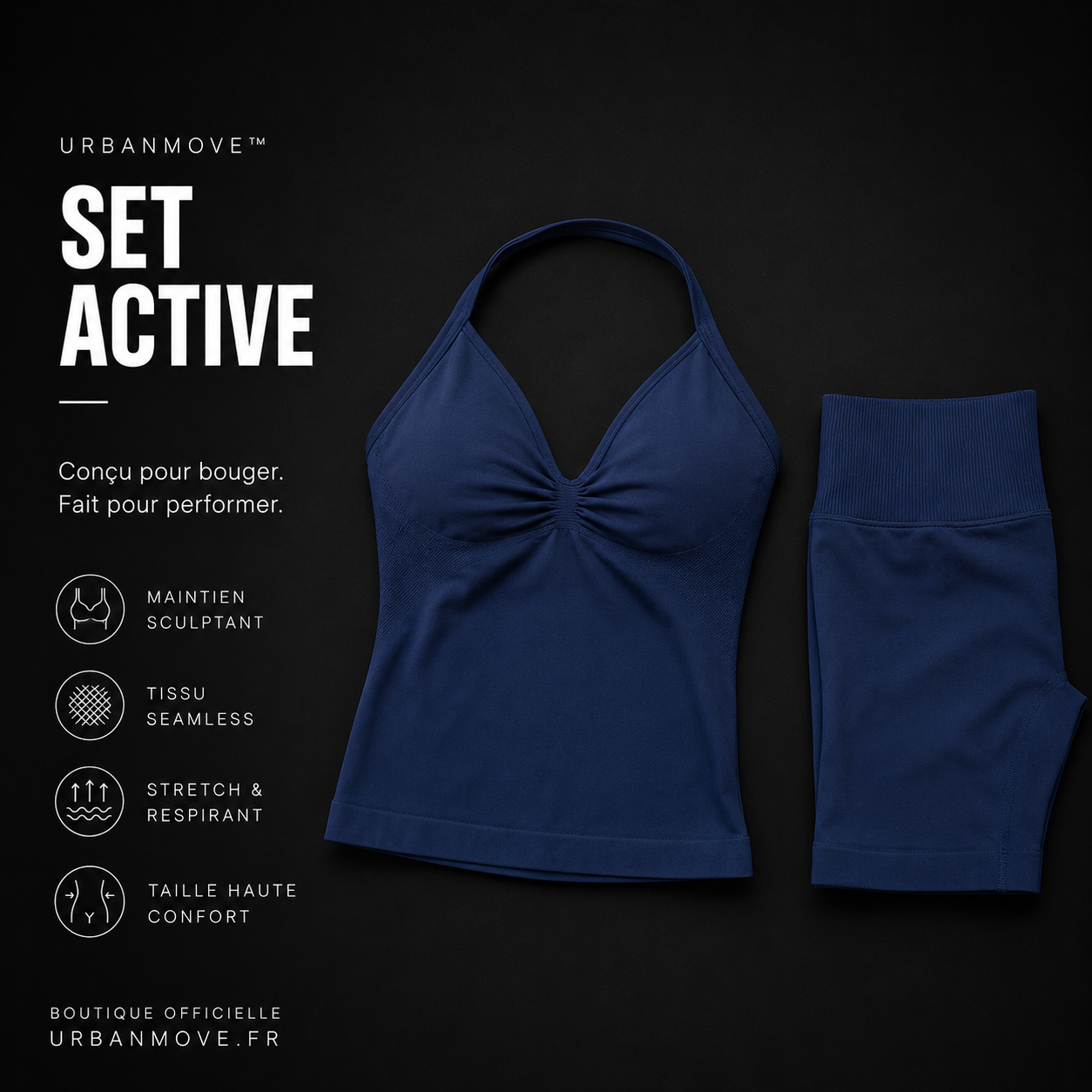 Ensemble fitness femme sculptant premium | UrbanMove™ SculptFit Active Set