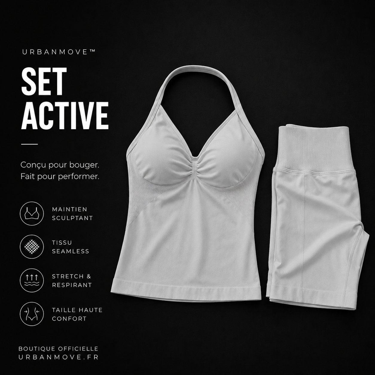 Ensemble fitness femme sculptant premium | UrbanMove™ SculptFit Active Set