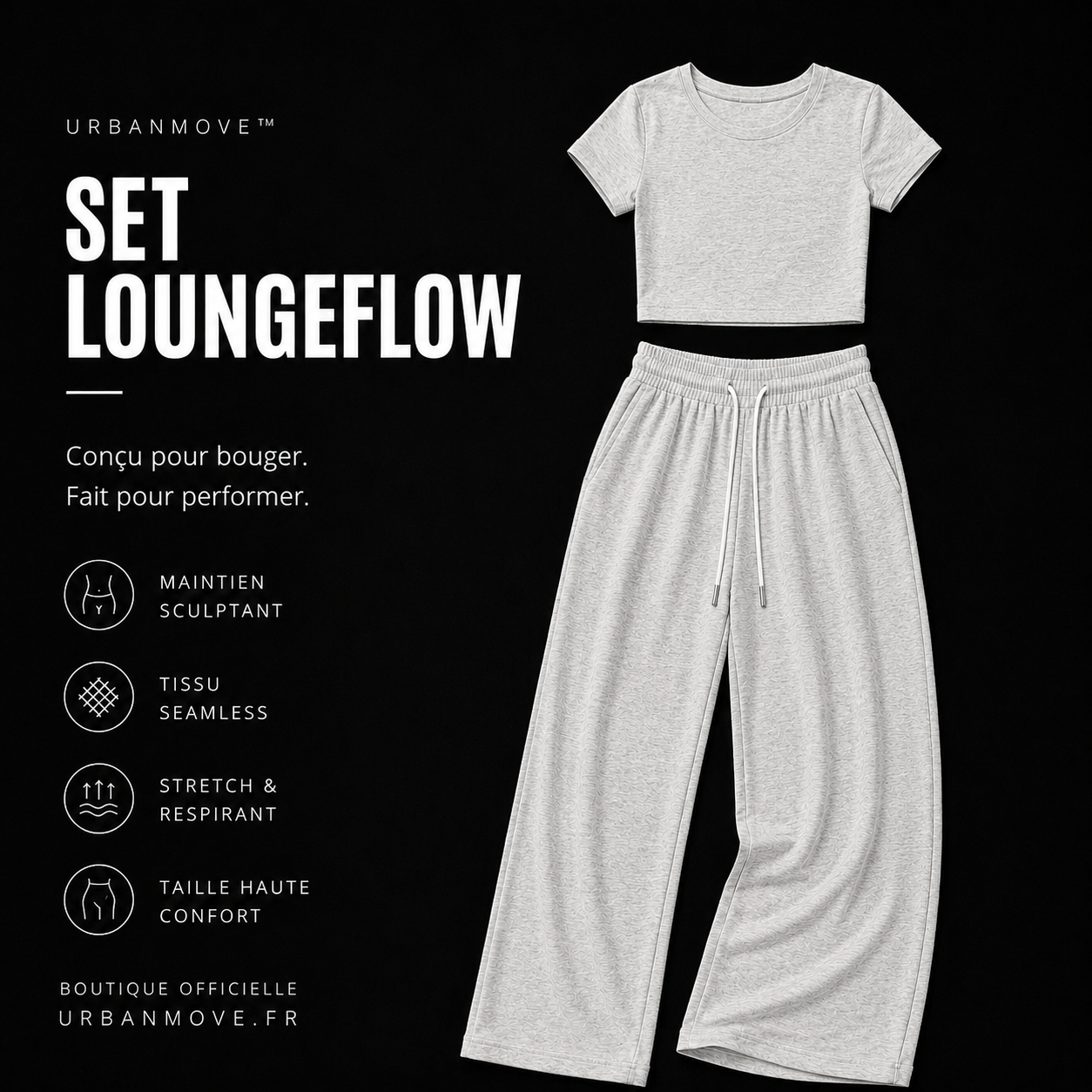 Ensemble loungewear femme premium | UrbanMove™ LoungeFlow Set