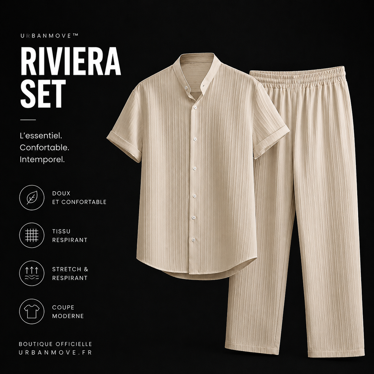 UrbanMove™ Riviera Set | Ensemble homme été respirant