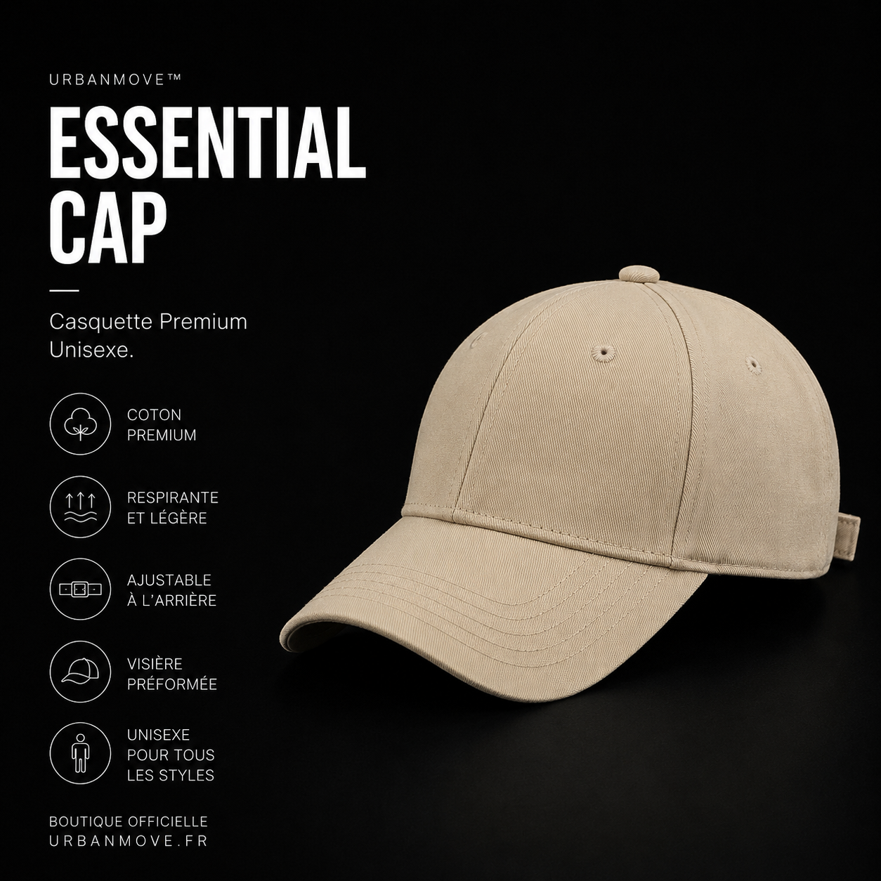 UrbanMove™ Essential Cap | Casquette Premium Unisexe