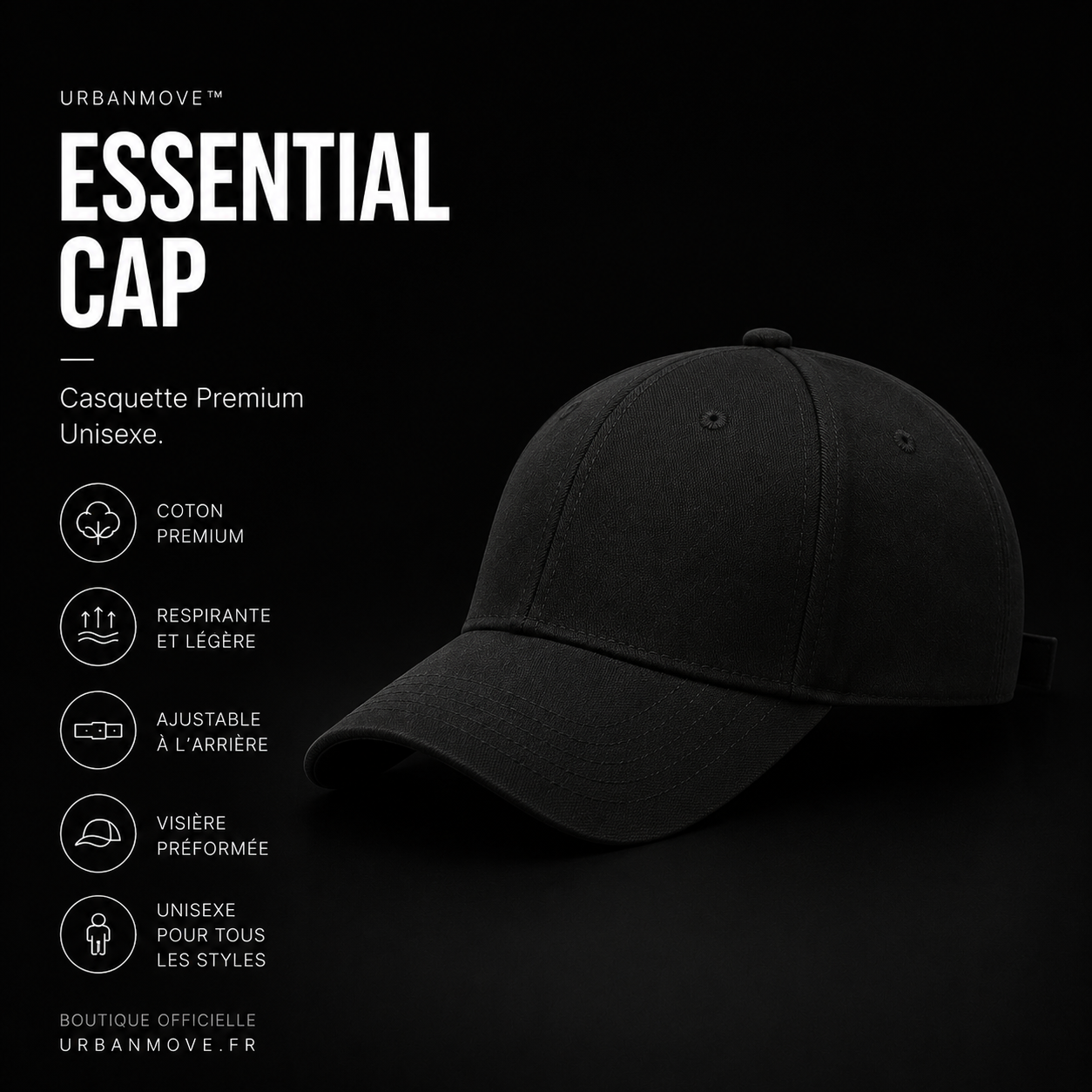 UrbanMove™ Essential Cap | Casquette Premium Unisexe