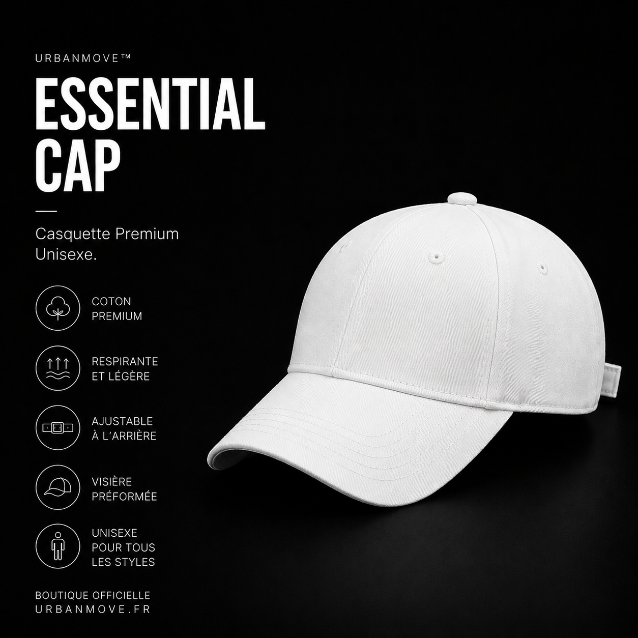 UrbanMove™ Essential Cap | Casquette Premium Unisexe